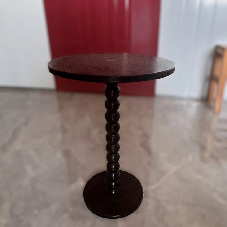 Wooden Black Round Table